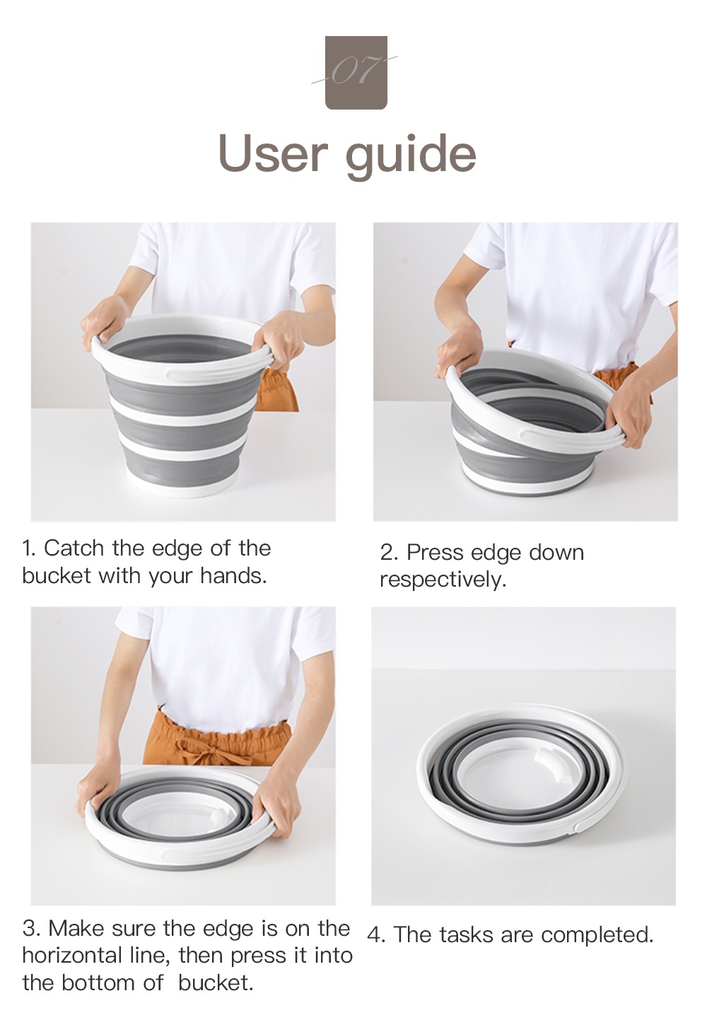 Foldable Bucket PP Material Pail-8